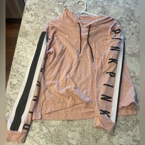 Victoria’s Secret Pink  Hoodie Tee Shirt Top Pink Medium